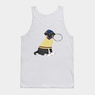 Black Lab Preppy Tennis Dog Tank Top